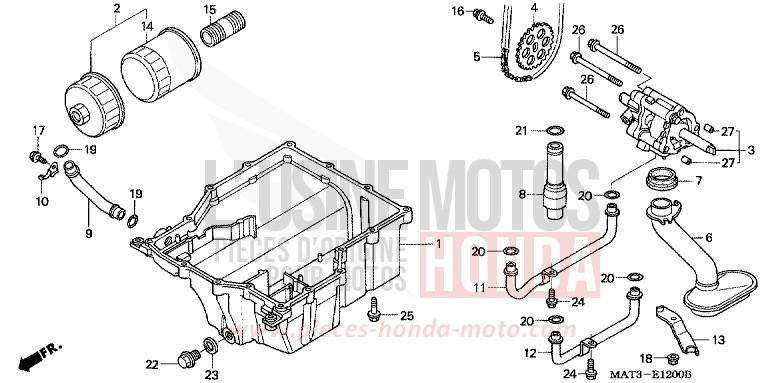 OIL PUMP/OIL PAN/ OIL FILTER for Super Blackbird ACCURATE SILVER METALLIC (NH146) from 2003